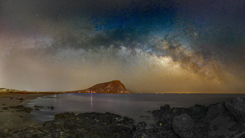 The Milky Way over Montaña Roja in Tenerife's Night Sky