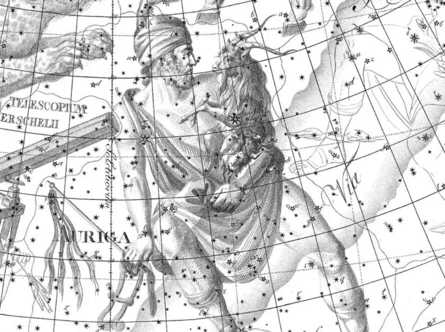 Drawing of Auriga Constellation